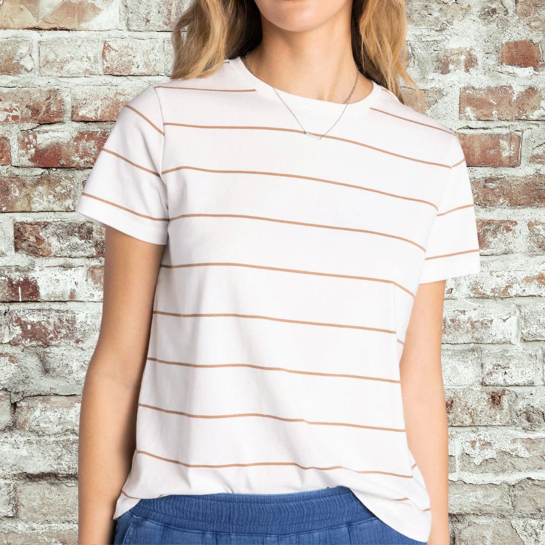Brown Stripe Asher Tee