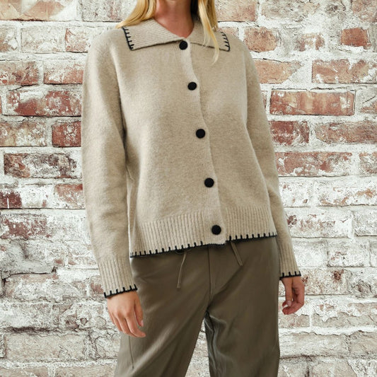 Contrast Stitch Cardigan