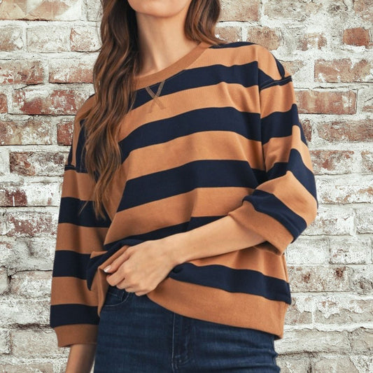 Caramel Stripe Top