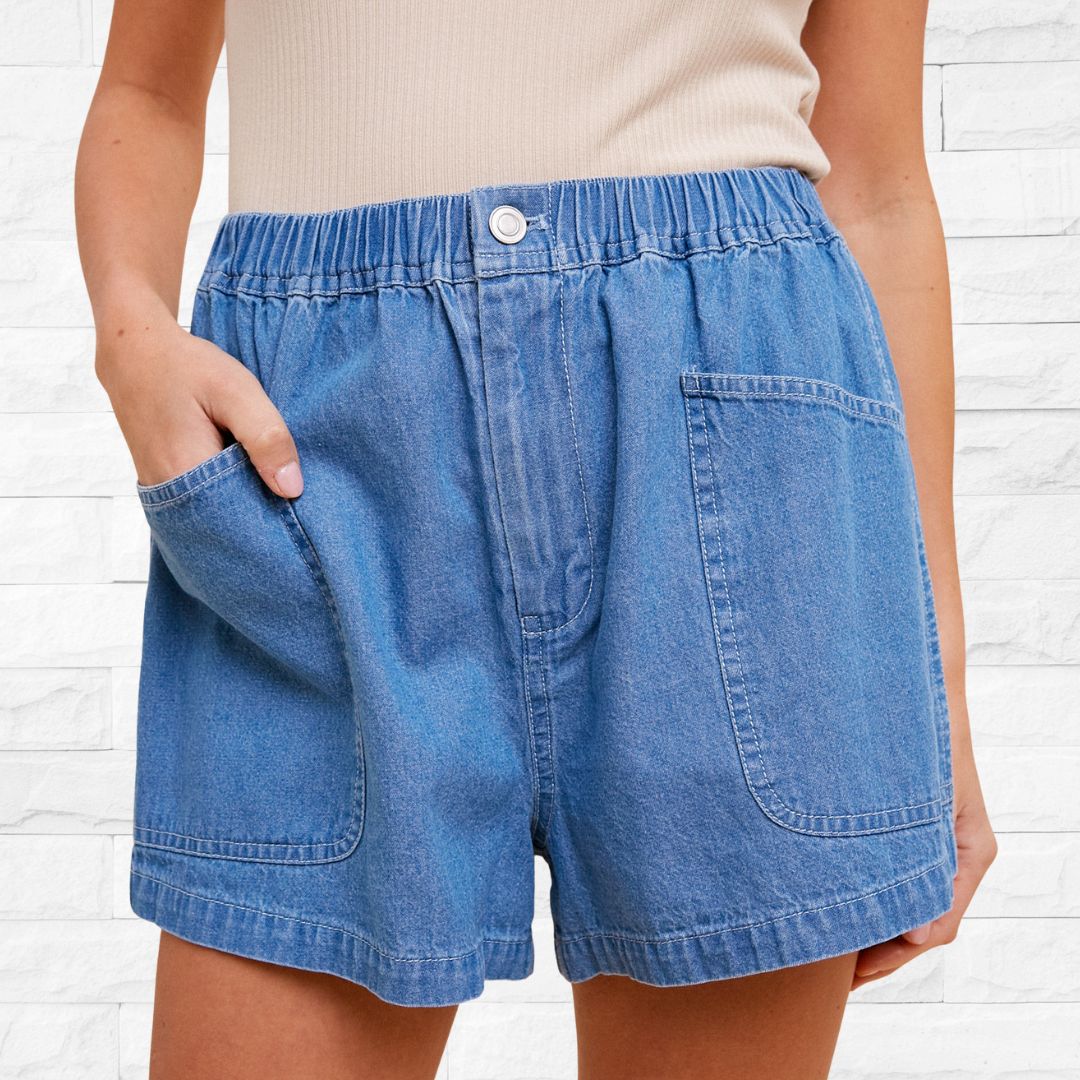 Chambray Shorts