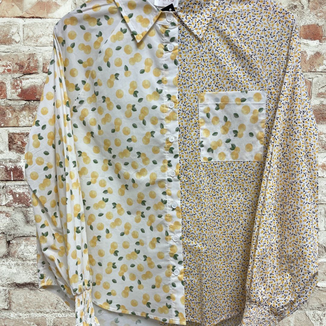 Lemon Print Blouse