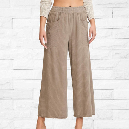 Latte Pinstripe Pants
