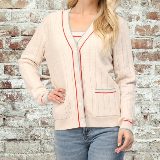 Rib Button Cardigan