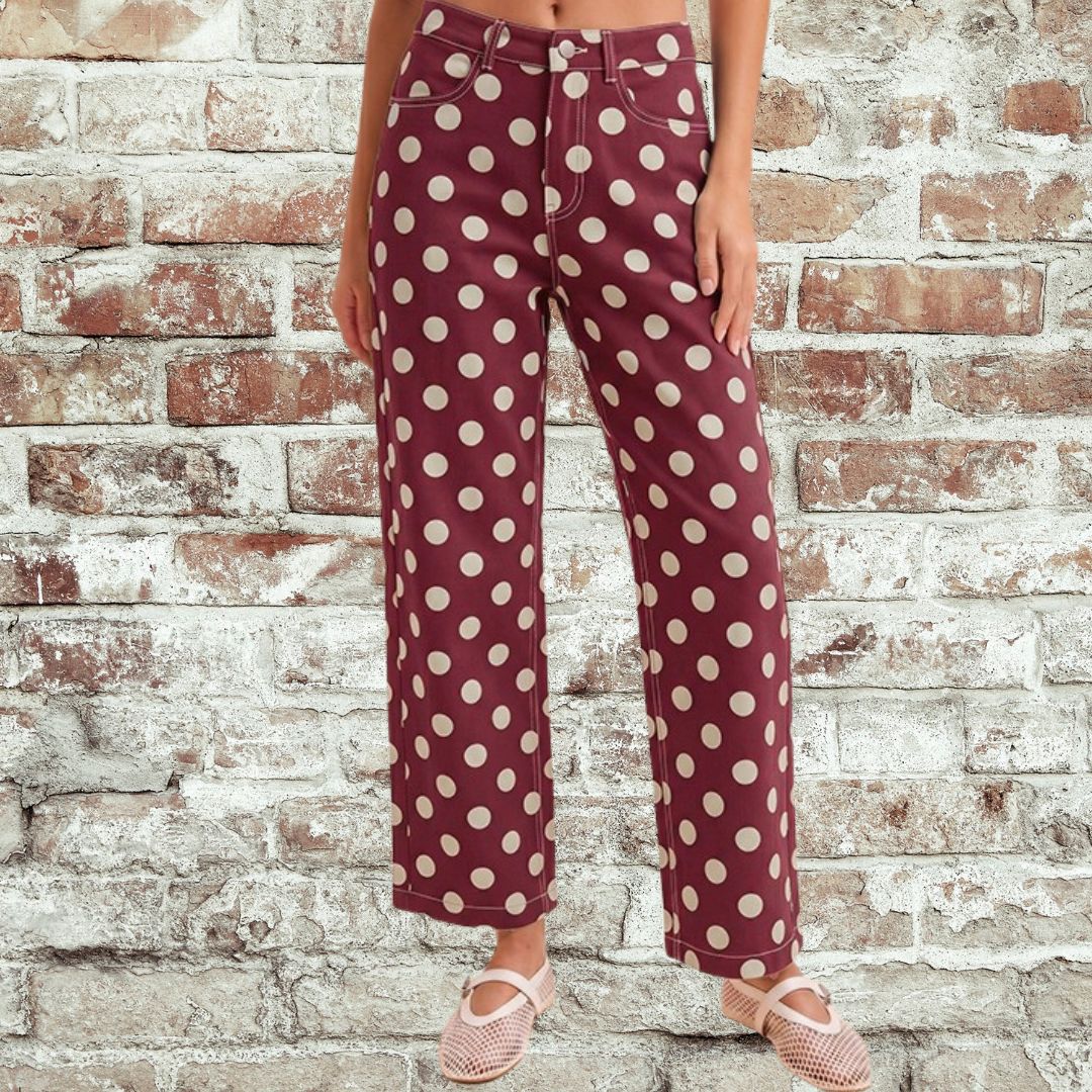 Burg Polka Dot Pants