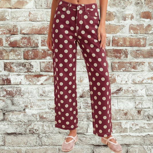 Burg Polka Dot Pants
