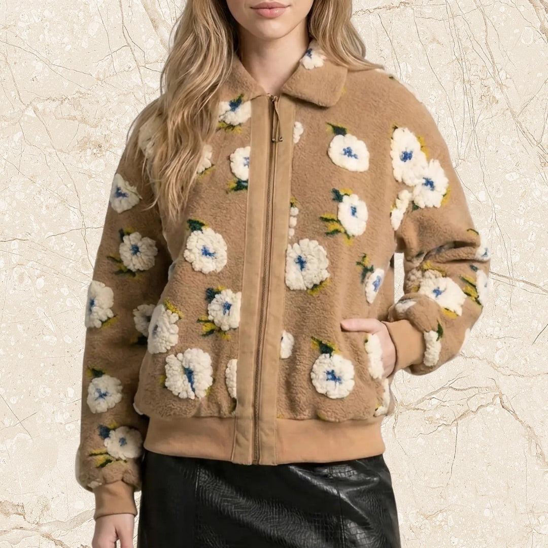 Floral Sherpa Fleece