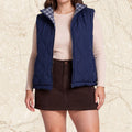 Navy Quilt Vest-Plus