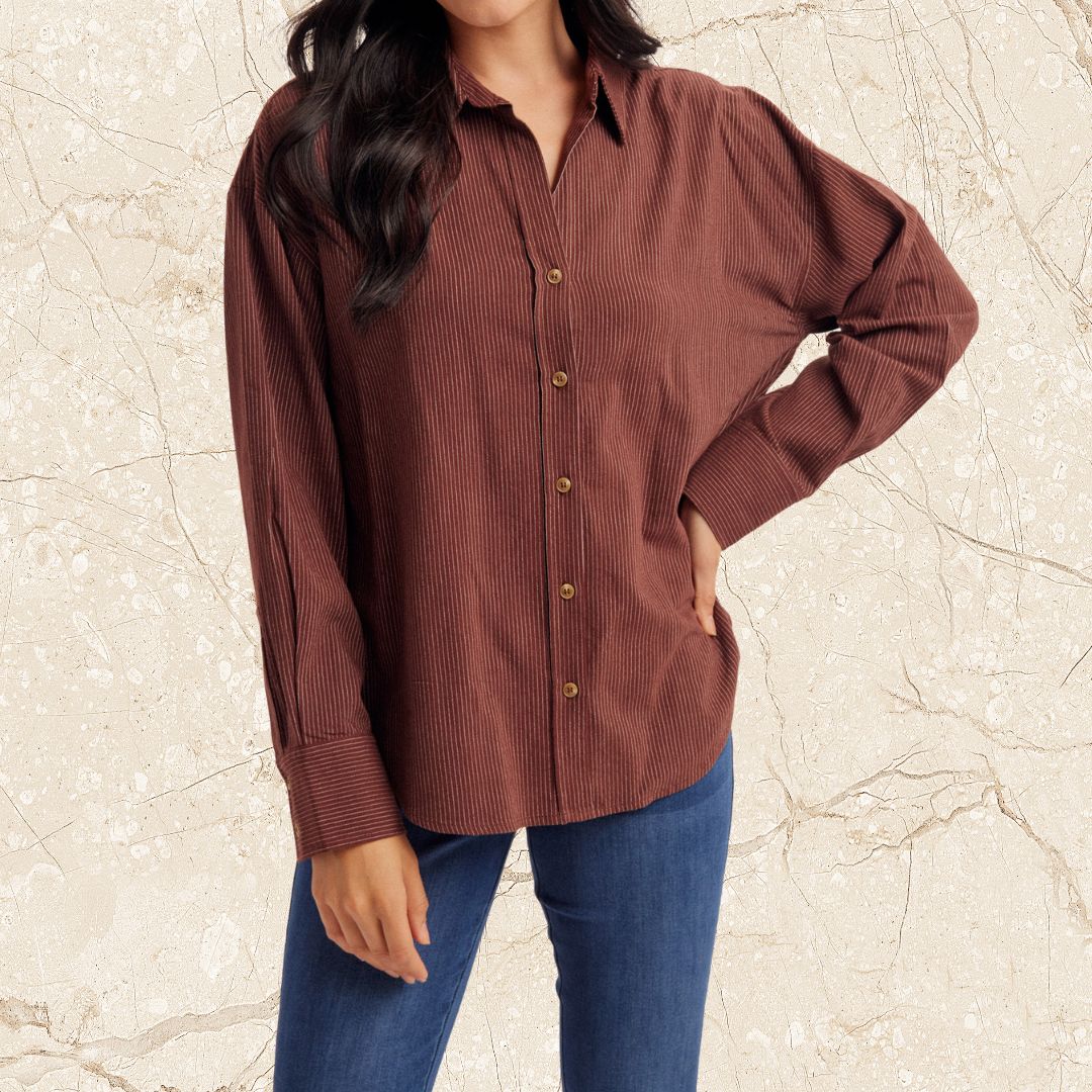 Pinstripe Boyfriend Top