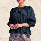 Dark Denim Cinched Top
