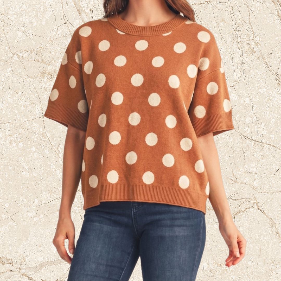 Toffee Dot Sweater