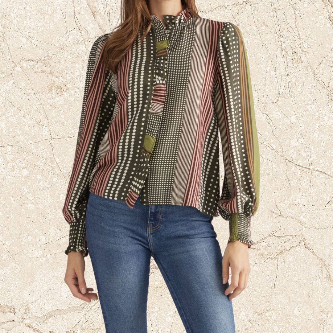 Ruffle Collar Blouse