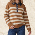 Caramel Denim Collar Sweater