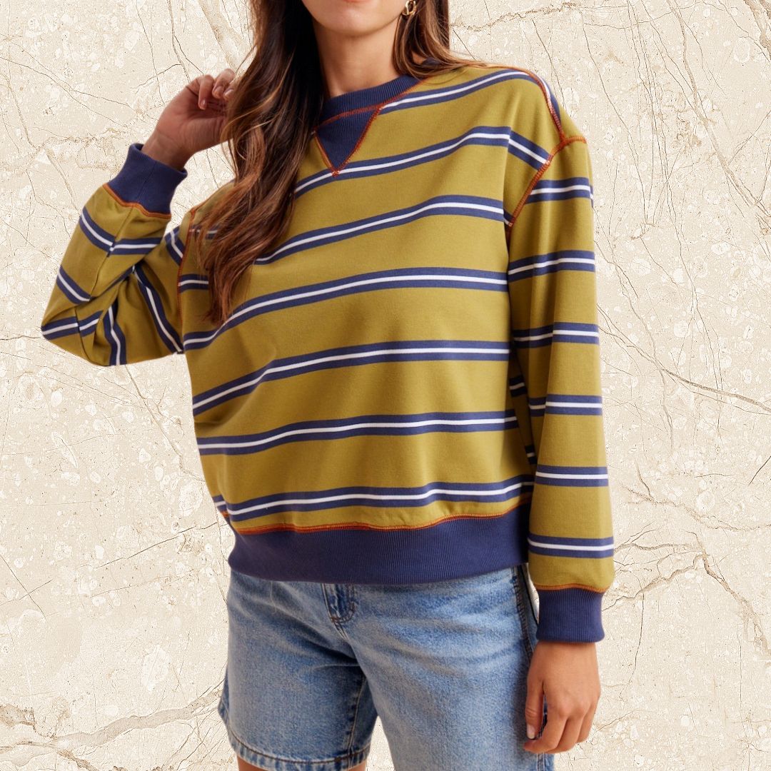Golden Lime Terry Sweatshirt