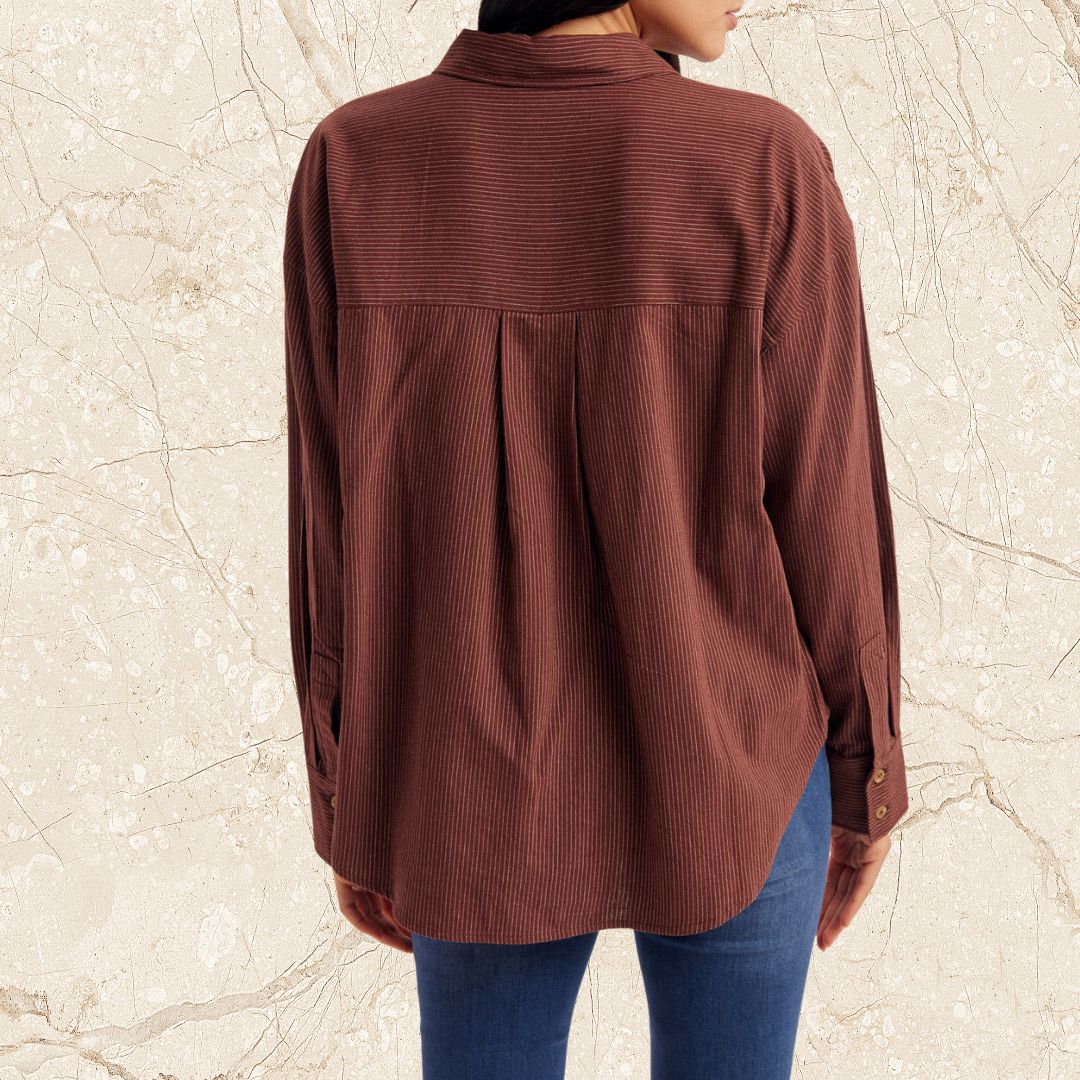 Pinstripe Boyfriend Top