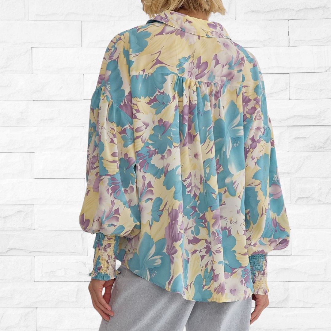 Floral Collar Top