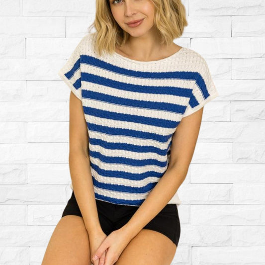 Cable Stripe Sweater