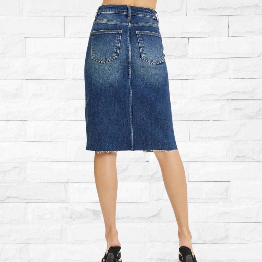 High Rise Midi Skirt