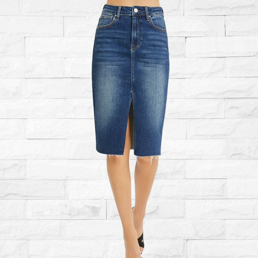High Rise Midi Skirt